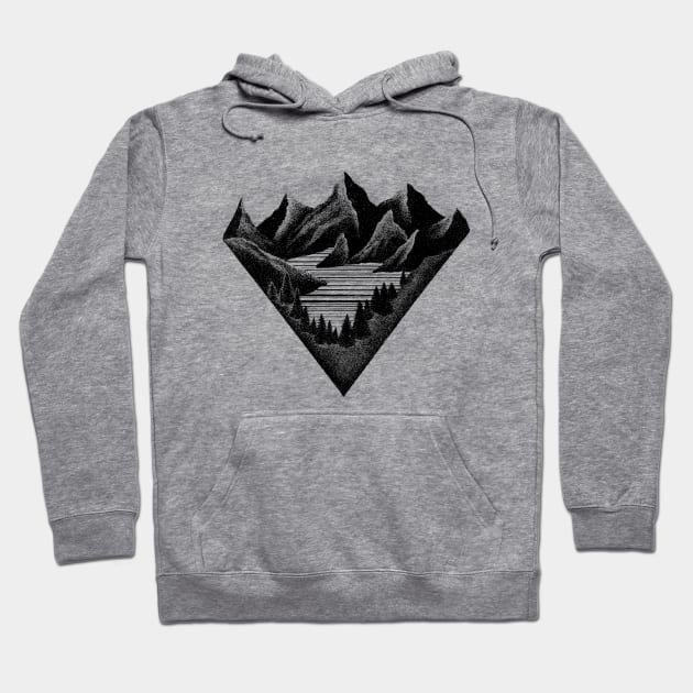 Geometric mountains Hoodie by Divoc